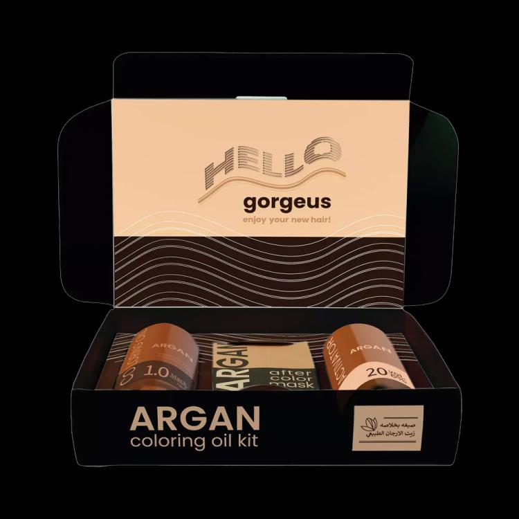 Argan Hair Coloring Oil Kit - Black 1.0