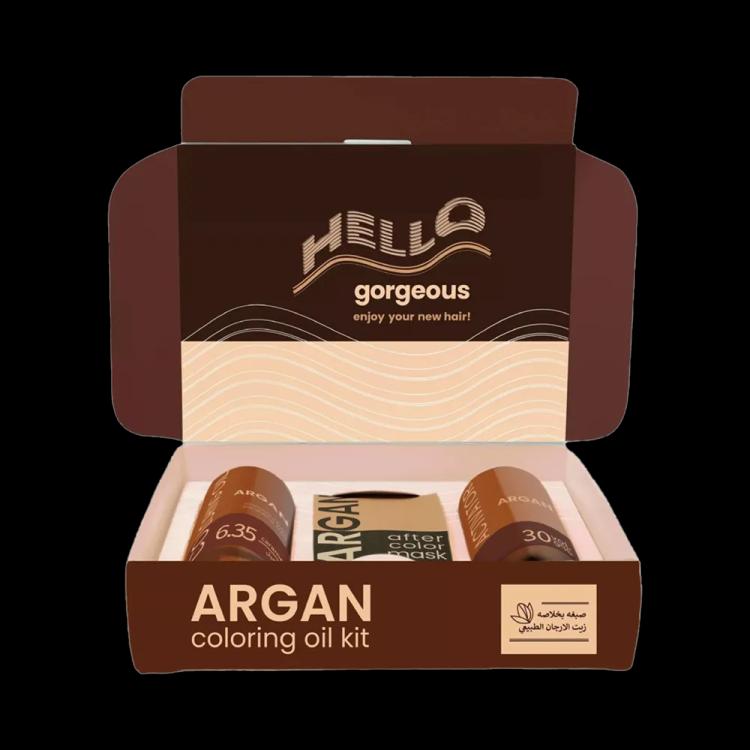 Argan Hair Coloring Oil Kit - Caramel 6.35