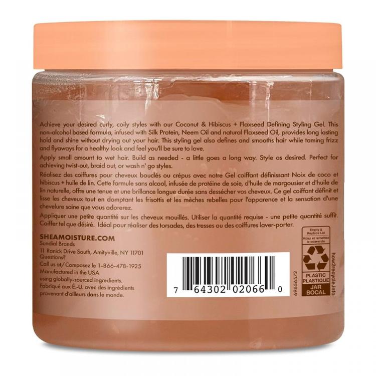 Shea Moisture Coconut & Hibiscus + Flaxseed Defining Styling Gel - 425 g
