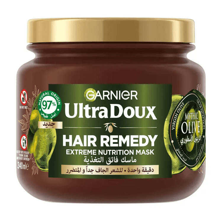 Garnier Ultra Doux Hair Remedy Extreme Nutrition Mask with Mythic Olive - 340 ml