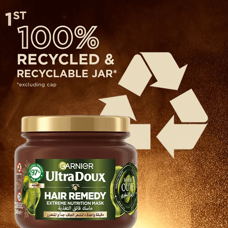 Garnier Ultra Doux Hair Remedy Extreme Nutrition Mask with Mythic Olive - 340 ml