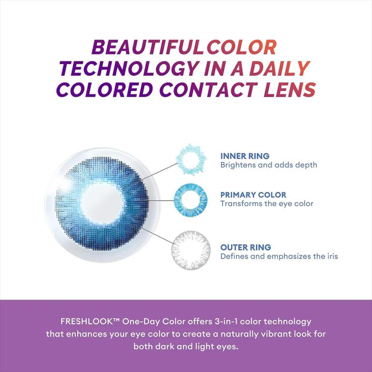Freshlook One-Day Color Contact Lenses - Gray (10 Lens)
