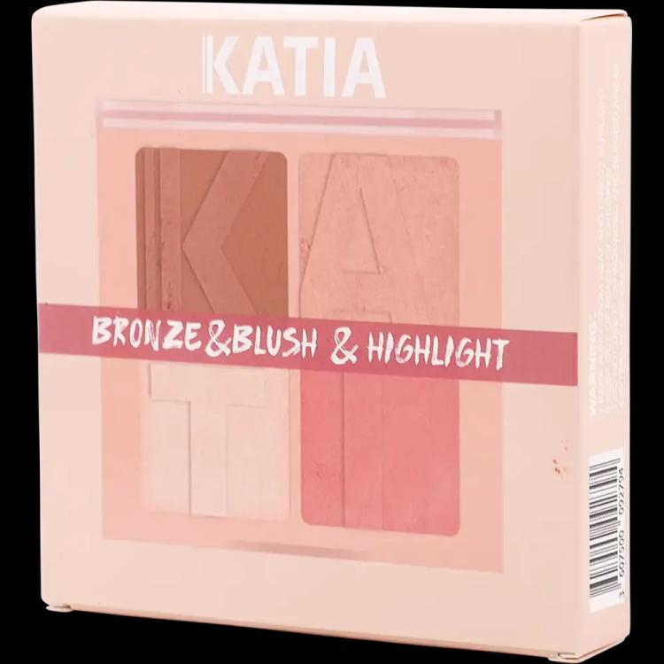 KATIA Bronzer, Blusher, Highlighter Palette - Sugar Cheeks