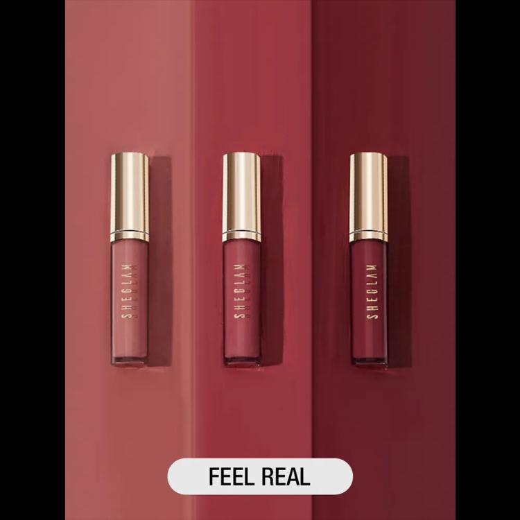 Sheglam Matte Allure Mini Liquid Lipstick Set - Feel Real