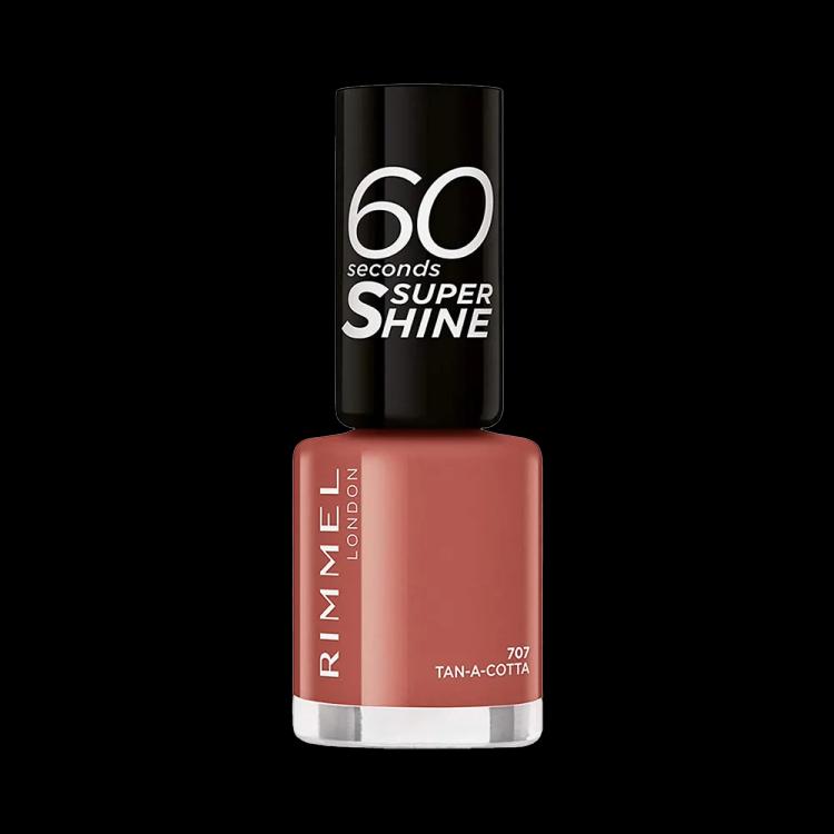 Rimmel London 60 Seconds Super Shine Nail Polish - 707 Tan-A-Cotta (8 ml)