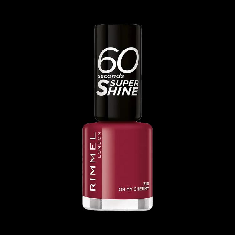 Rimmel London 60 Seconds Super Shine Nail Polish - 710 Oh My Cherry (8 ml)