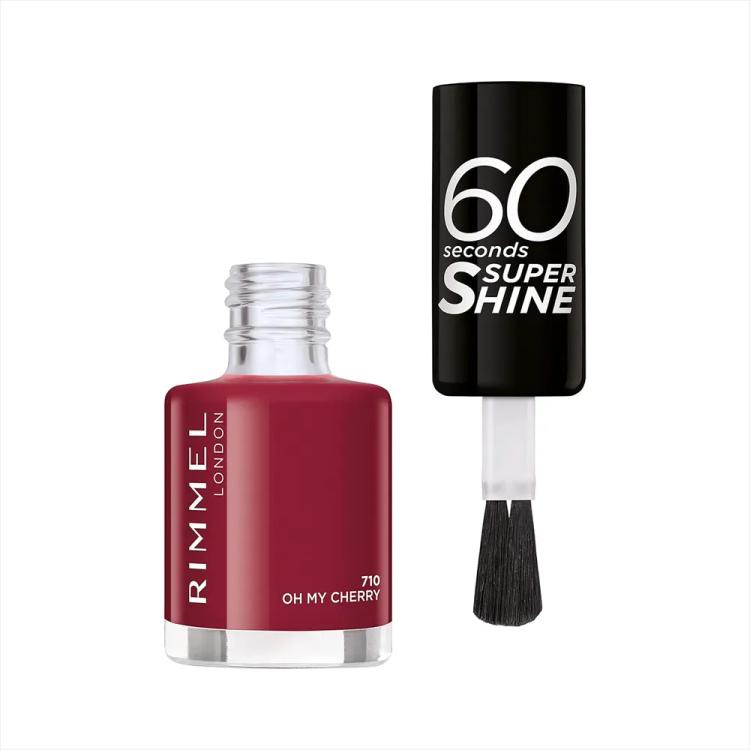 Rimmel London 60 Seconds Super Shine Nail Polish - 710 Oh My Cherry (8 ml)