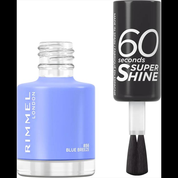 Rimmel London 60 Seconds Super Shine Nail Polish - 856 Blue Breeze (8 ml)