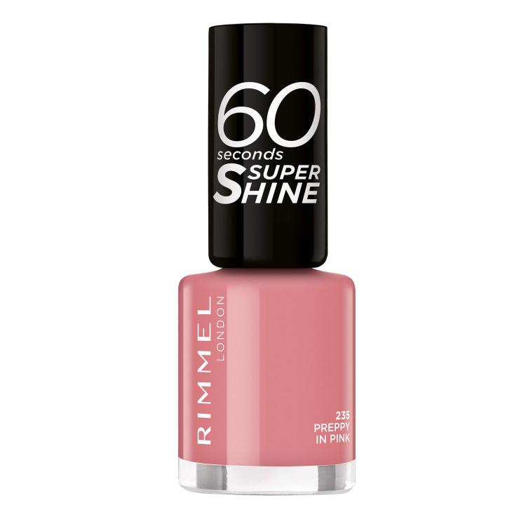 Rimmel London 60 Seconds Super Shine Nail Polish - 235 Preppy In Pink (8 ml)