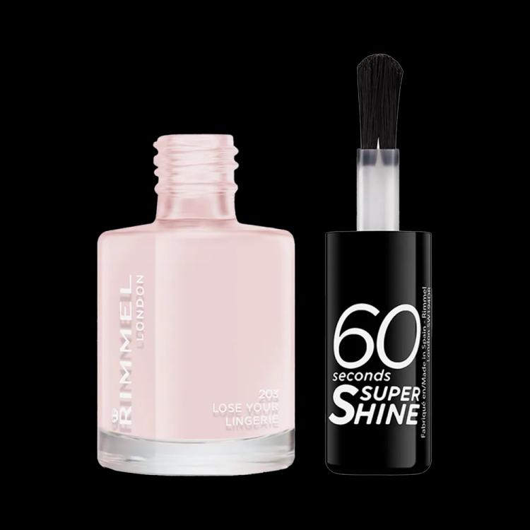 Rimmel London 60 Seconds Super Shine Nail Polish - 203 Lose Your Lingerie (8 ml)