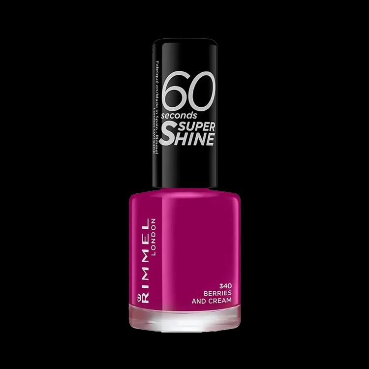 Rimmel London 60 Seconds Super Shine Nail Polish - 340 Berries and Cream (8 ml)