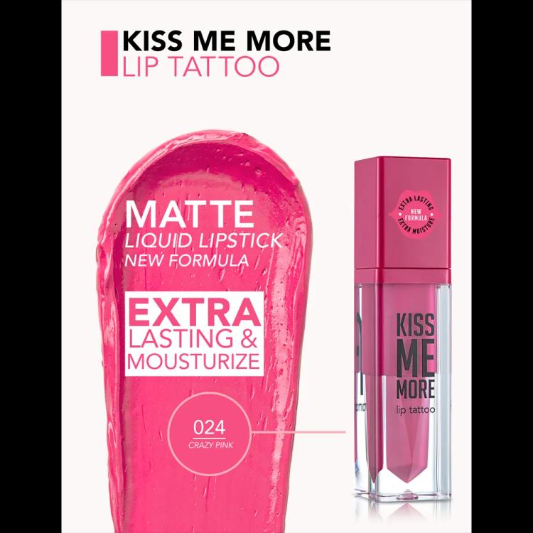 Flormar Kiss Me More Lip Tattoo - 024 Crazy Pink