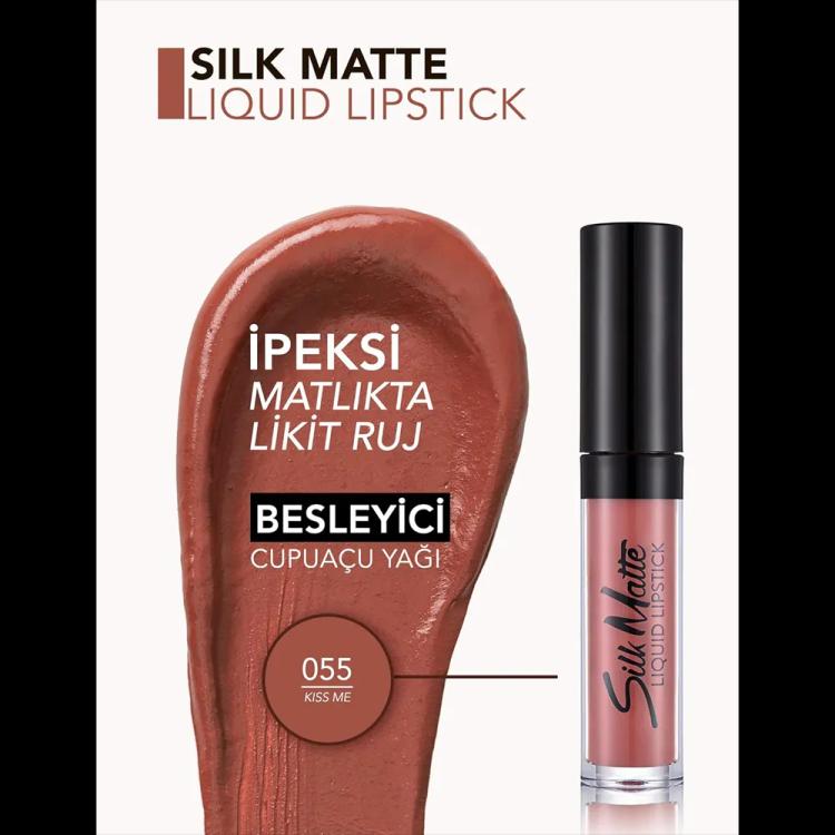 Flormar Silk Matte Liquid Lipstick - 055 Kiss Me