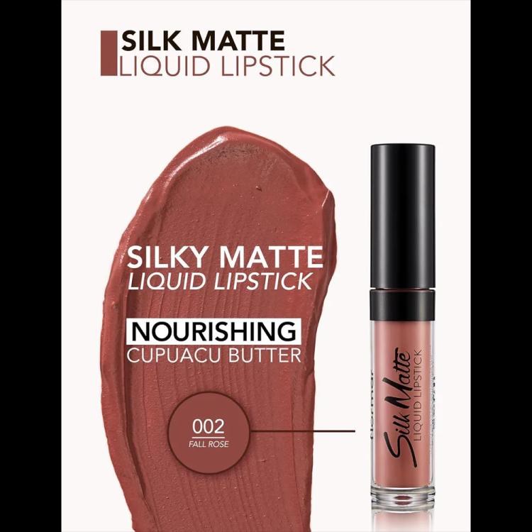 Flormar Silk Matte Liquid Lipstick - 002 Fall Rose