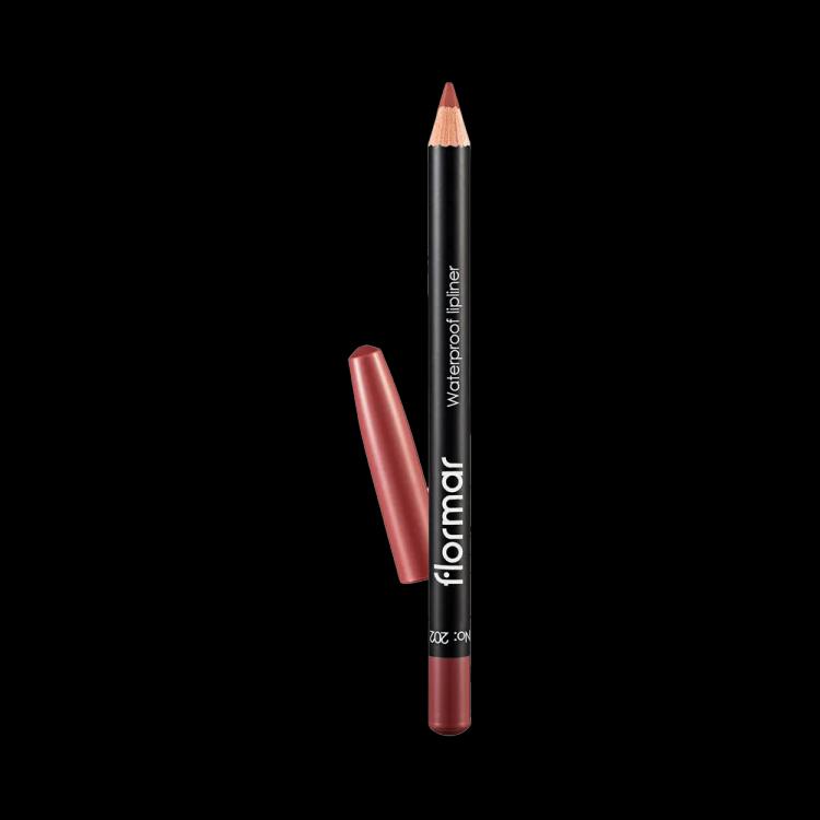Flormar Waterproof Lipliner - 202 Soft Pink Brown (4.45 g)