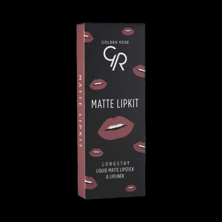 Golden Rose Matte Lip Kit (Longstay Liquid Matte Lipstick & Lip Liner) - Rose Taupe
