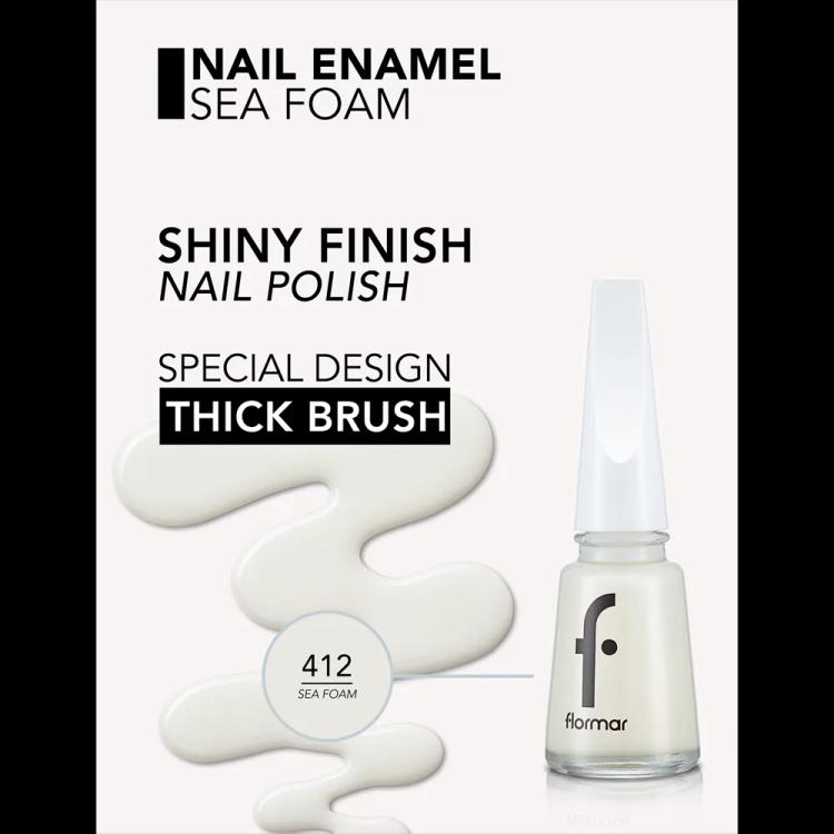 Flormar Nail Enamel - 412 Sea Foam New (11 ml)