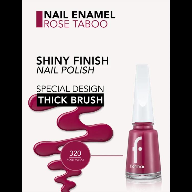 Flormar Nail Enamel - 320 Rose Taboo New (11 ml)