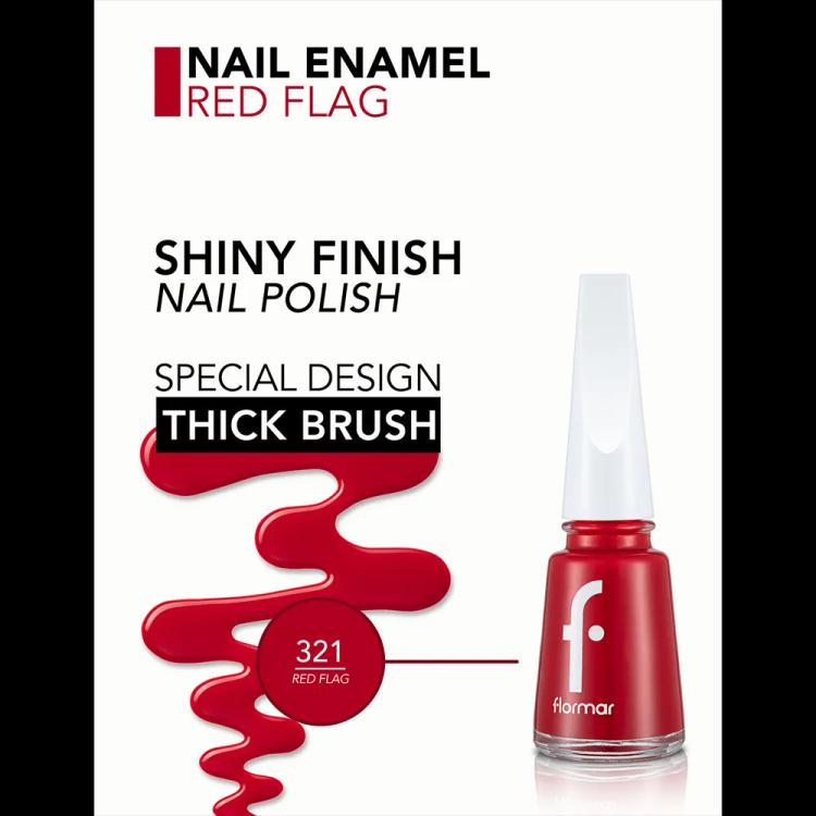 Flormar Nail Enamel - 321 Red Flag New (11 ml)