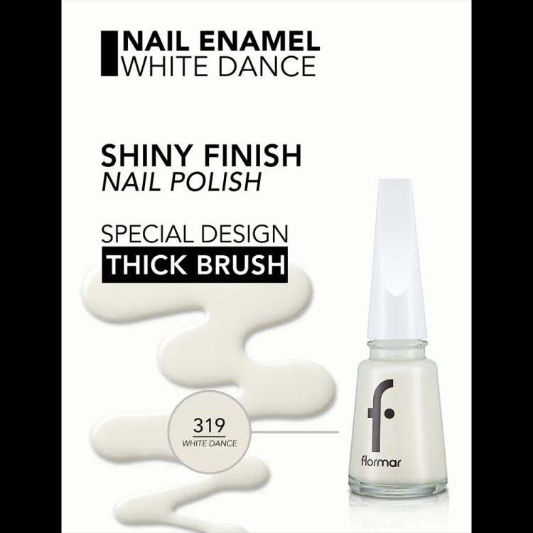 Flormar Nail Enamel - 319 White Dance New (11 ml)