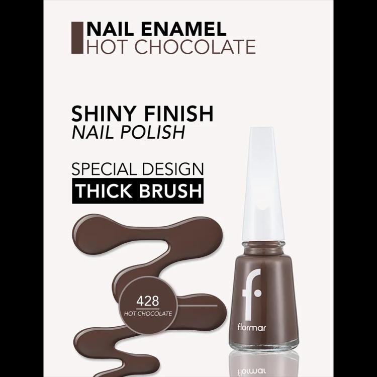 Flormar Nail Enamel - 428 Hot Chocolate New (11 ml)