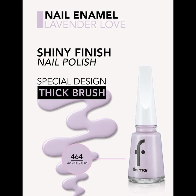 Flormar Nail Enamel - 464 Lavender Love New (11 ml)