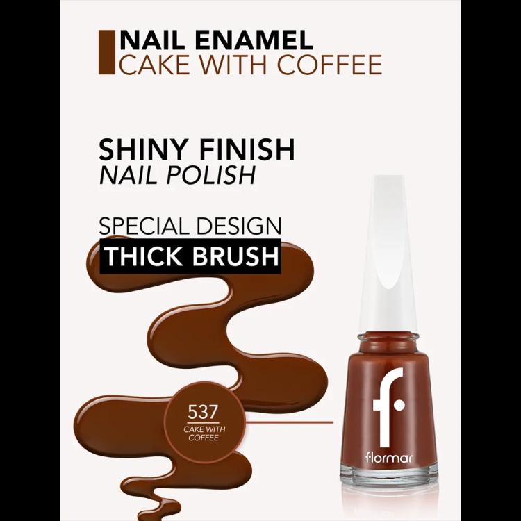 Flormar Nail Enamel - 537 Cake With Coffee (11 ml)