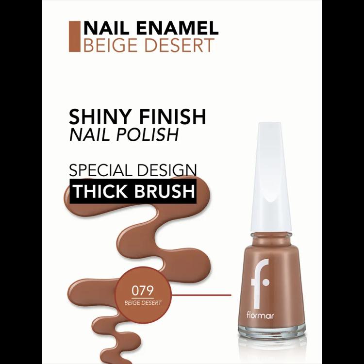 Flormar Nail Enamel - 079 Beige Desert New (11 ml)