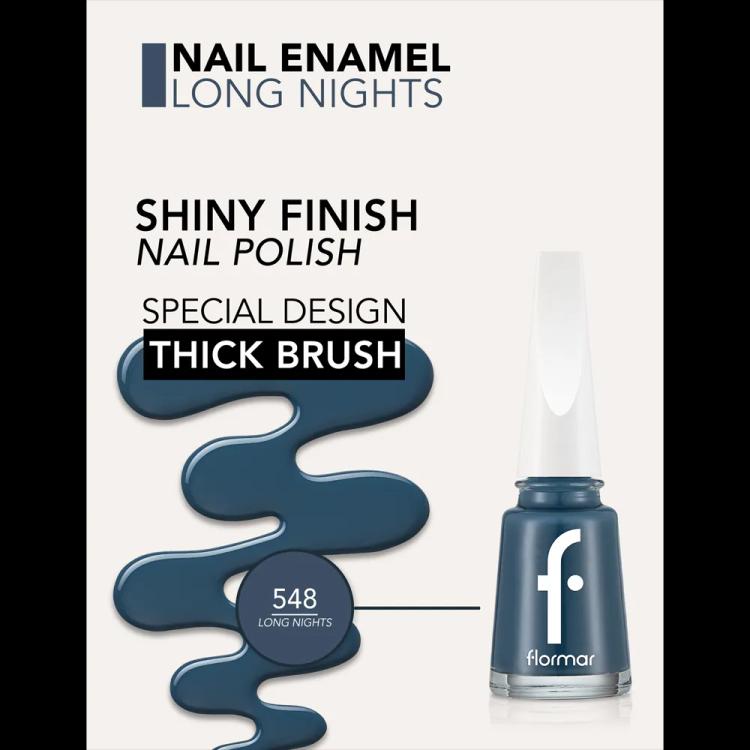 Flormar Nail Enamel - 548 Long Nights (11 ml)