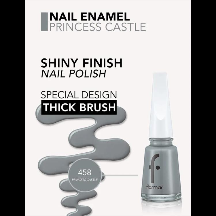 Flormar Nail Enamel - 458 Princess Castle New (11 ml)
