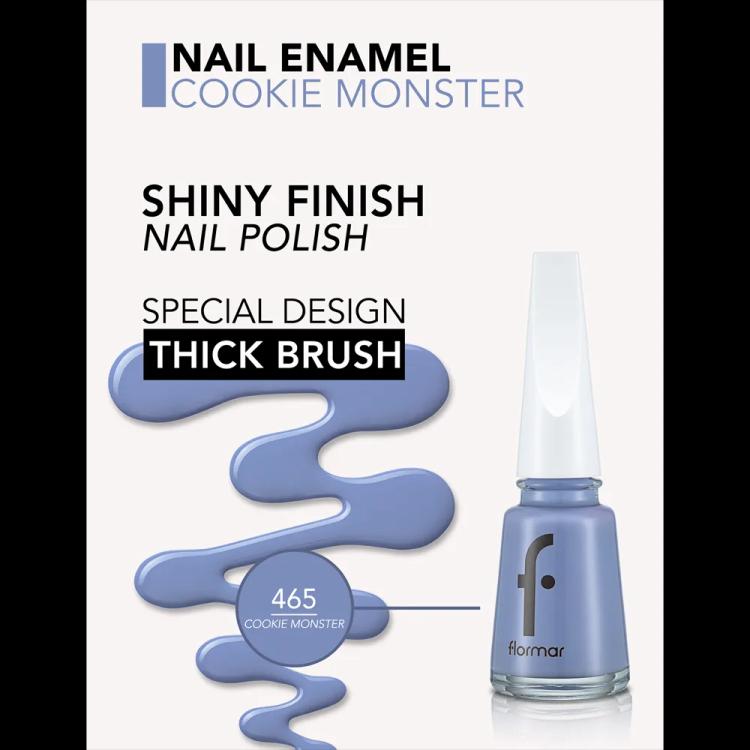 Flormar Nail Enamel - 465 Cookie Monster New (11 ml)