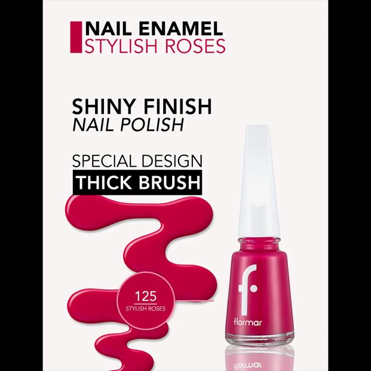Flormar Nail Enamel - 125 Stylish Roses (11 ml)