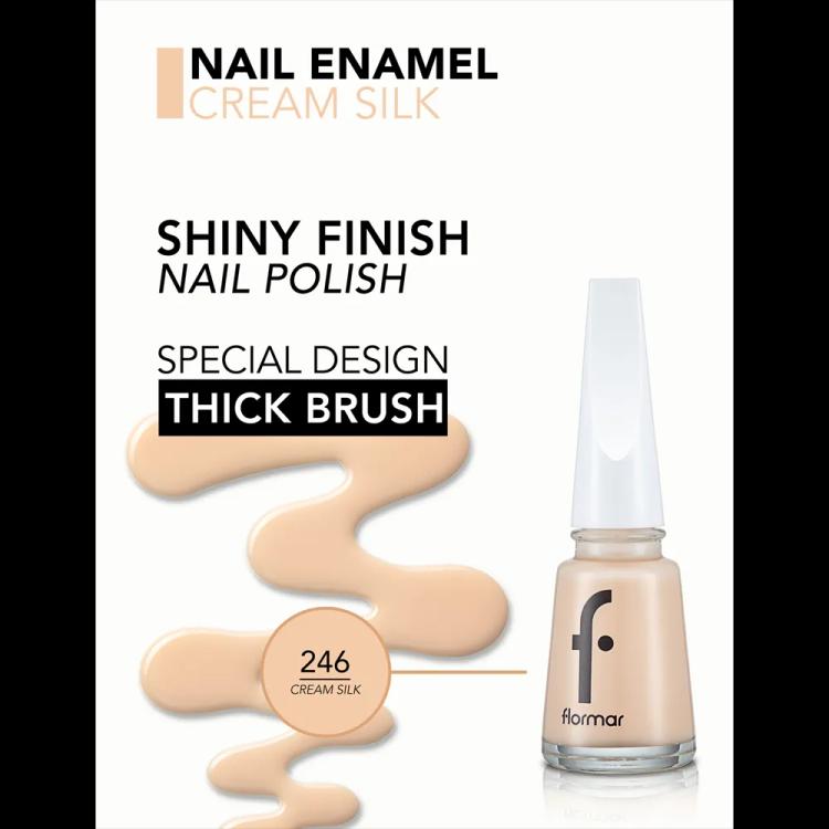 Flormar Nail Enamel - 246 Cream Silk New (11 ml)