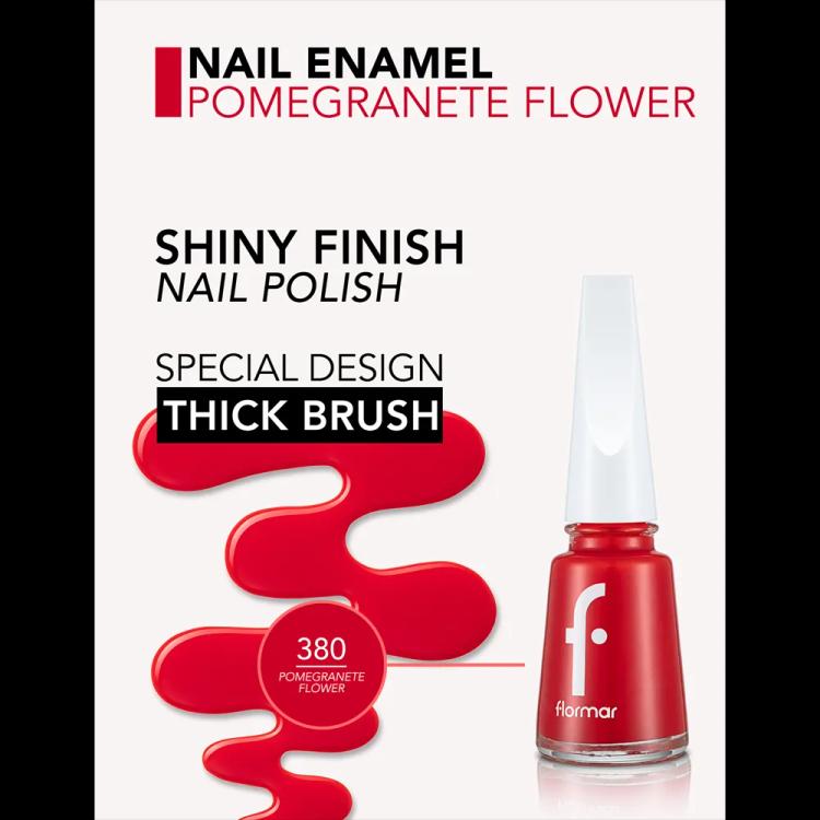 Flormar Nail Enamel - 380 Pomegrante Flowr New (11 ml)