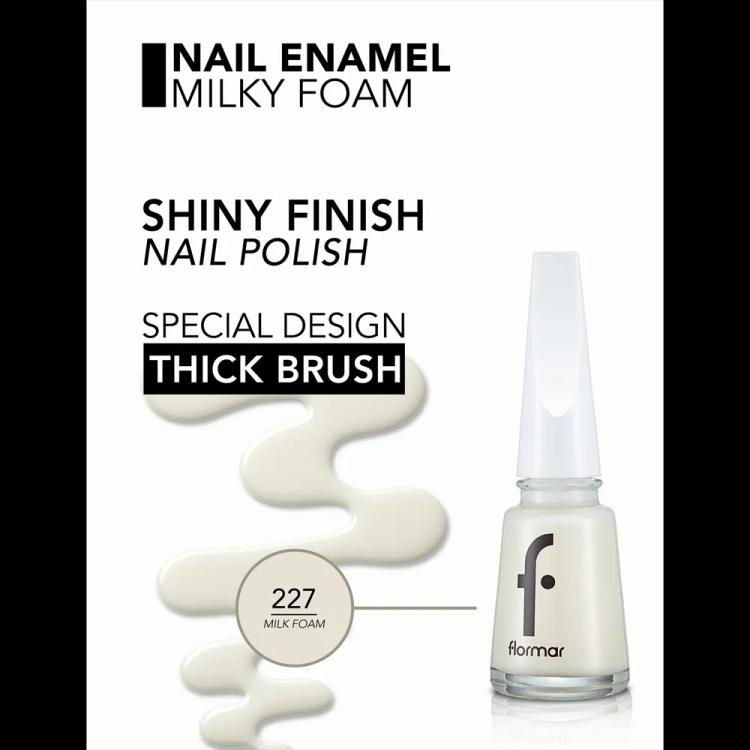 Flormar Nail Enamel - 227 Milk Foam New (11 ml)