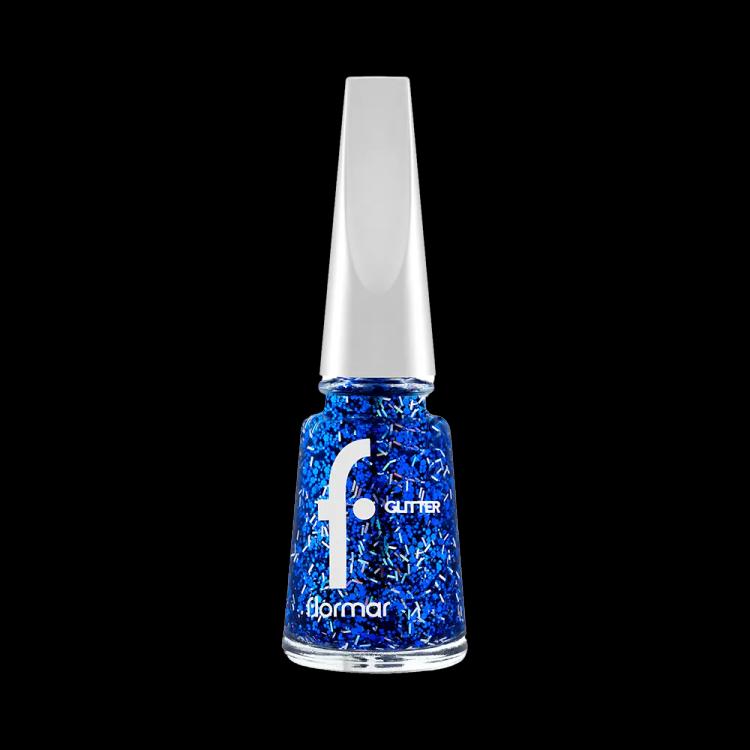 Flormar Glitter Nail Enamel - GL07 Sapphire Shine (11 ml)