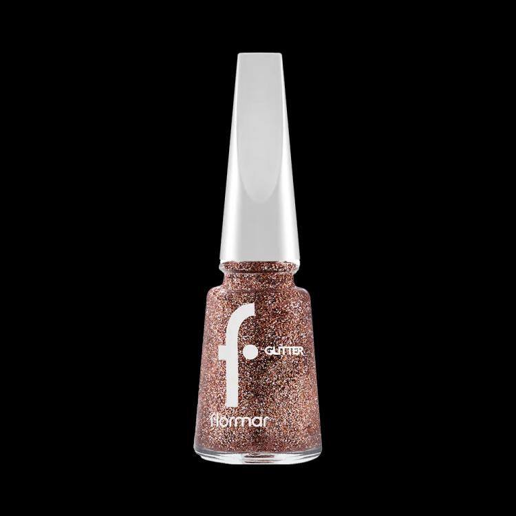 Flormar Glitter Nail Enamel - GL43 Rosegold (11 ml)