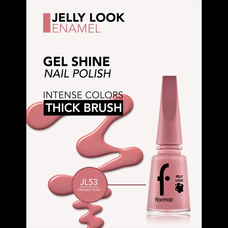 Flormar Jelly Look Nail Enamel - JL53 Drained Rose (11 ml)