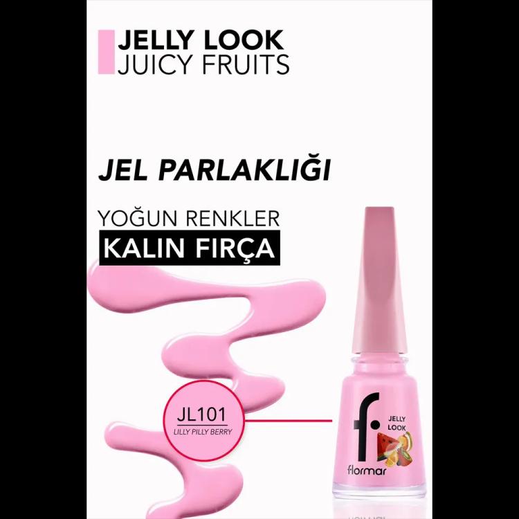 Flormar Jelly Look Nail Enamel - JL101 Lilly Pilly Berry (11 ml)