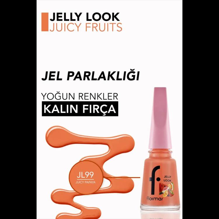Flormar Jelly Look Nail Enamel - JL99 Juicy Papaya (11 ml)