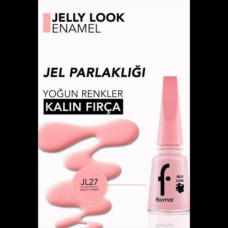 Flormar Jelly Look Nail Enamel - JL27 Milky Pink (11 ml)