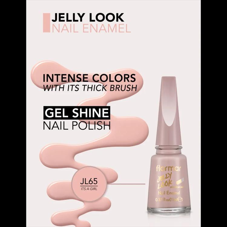 Flormar Jelly Look Nail Enamel - JL65 Its A Girl (11 ml)