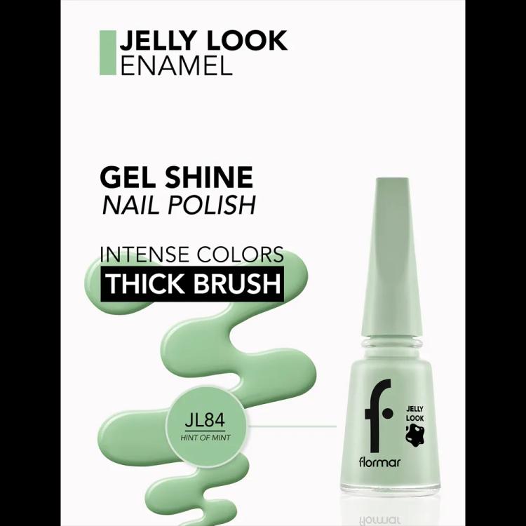 Flormar Jelly Look Nail Enamel - JL84 Hint Of Mint (11 ml)