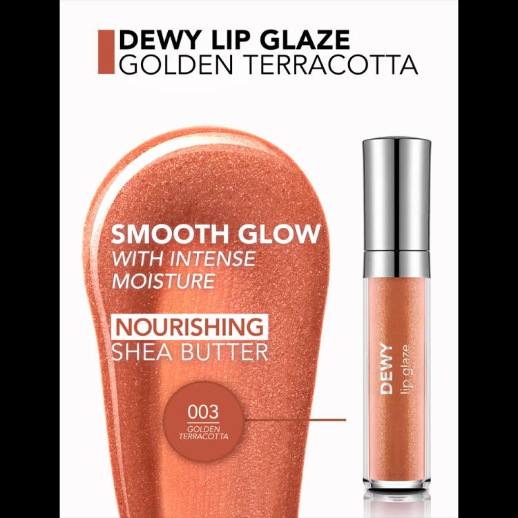 Flormar Dewy Lip Glaze - 003 Gldn Terracotta (4.5 g)