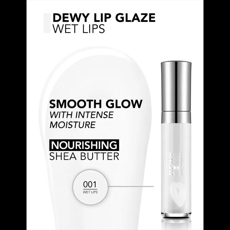 Flormar Dewy Lip Glaze - 001 Wet Lps (4.5 g)