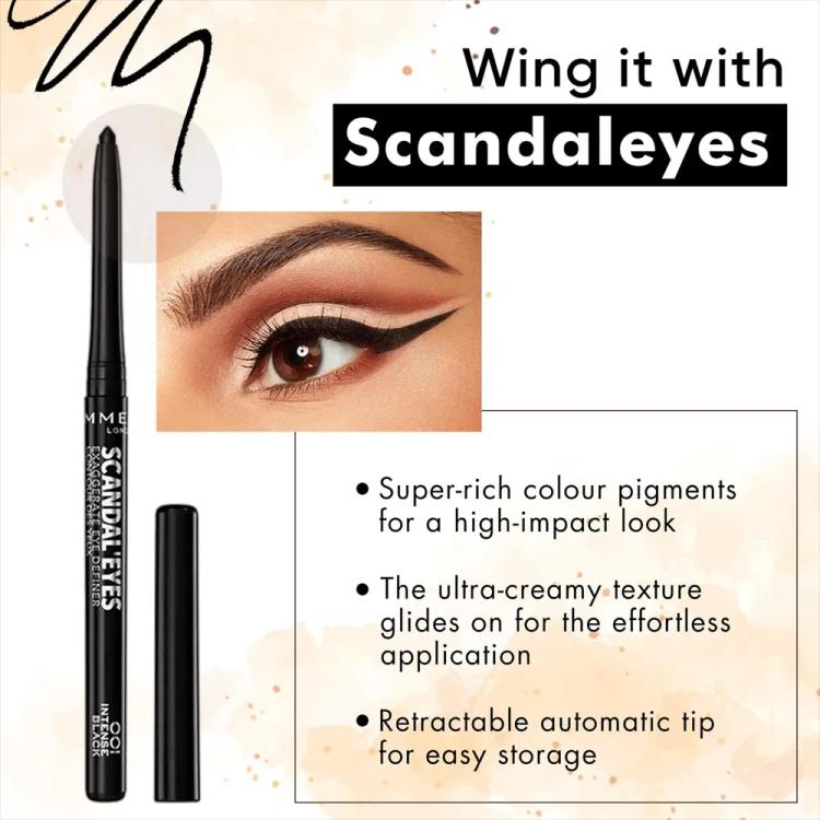 Rimmel London Scandaleyes Exaggerate Eye Definer - 001 Intense Black
