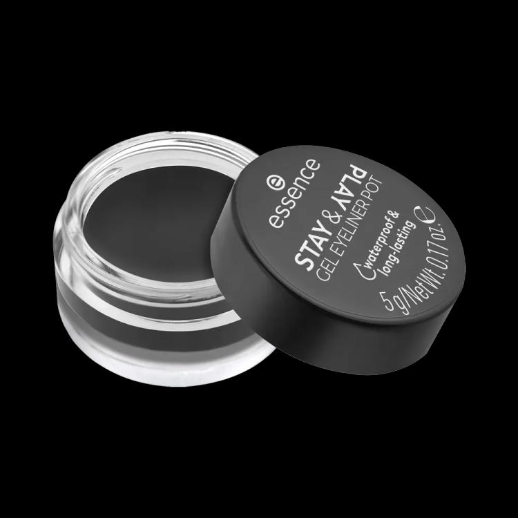 essence Stay & Play Gel Eyeliner Pot - 01 Black