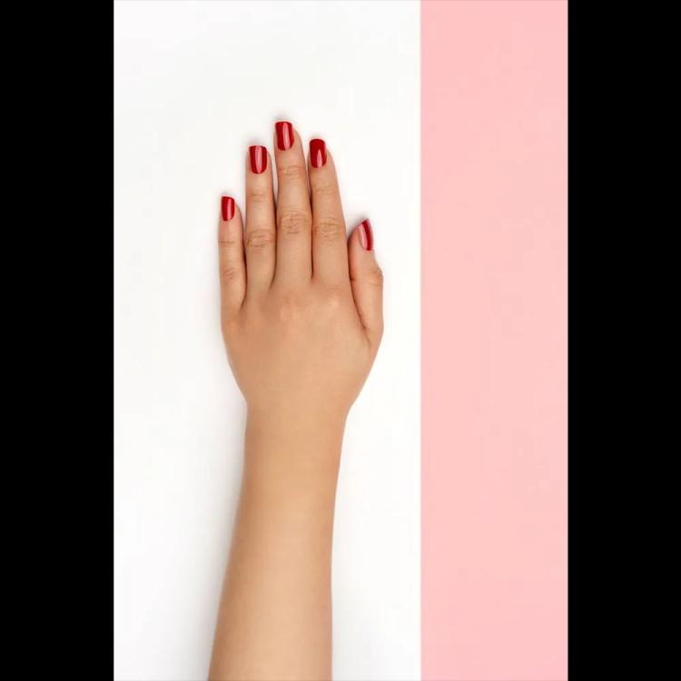 Glitz Self-Adhesive Press On Nails Natural - 1 Red