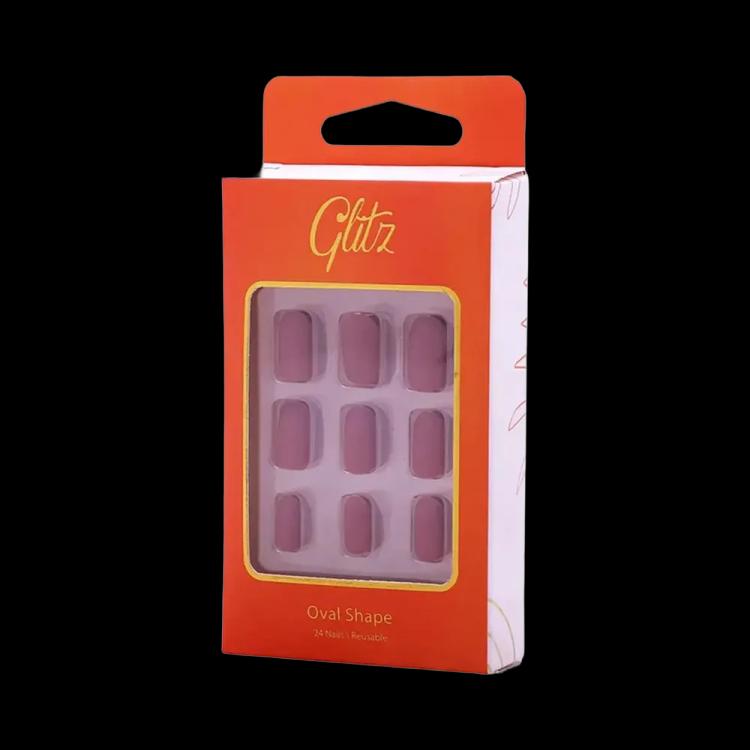 Glitz Self-Adhesive Press On Nails Oval - 4 Matte Flesh