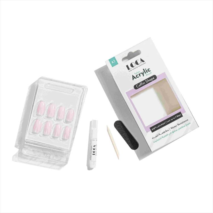 LOCA Acrylic Nails Coffin Shape - A3 Ombre
